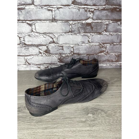 Bed Stu Dark Gray Leather Wing Tip Oxfords Lace Up Shoes Men Sz 10.5M US/43.5EU main image 13